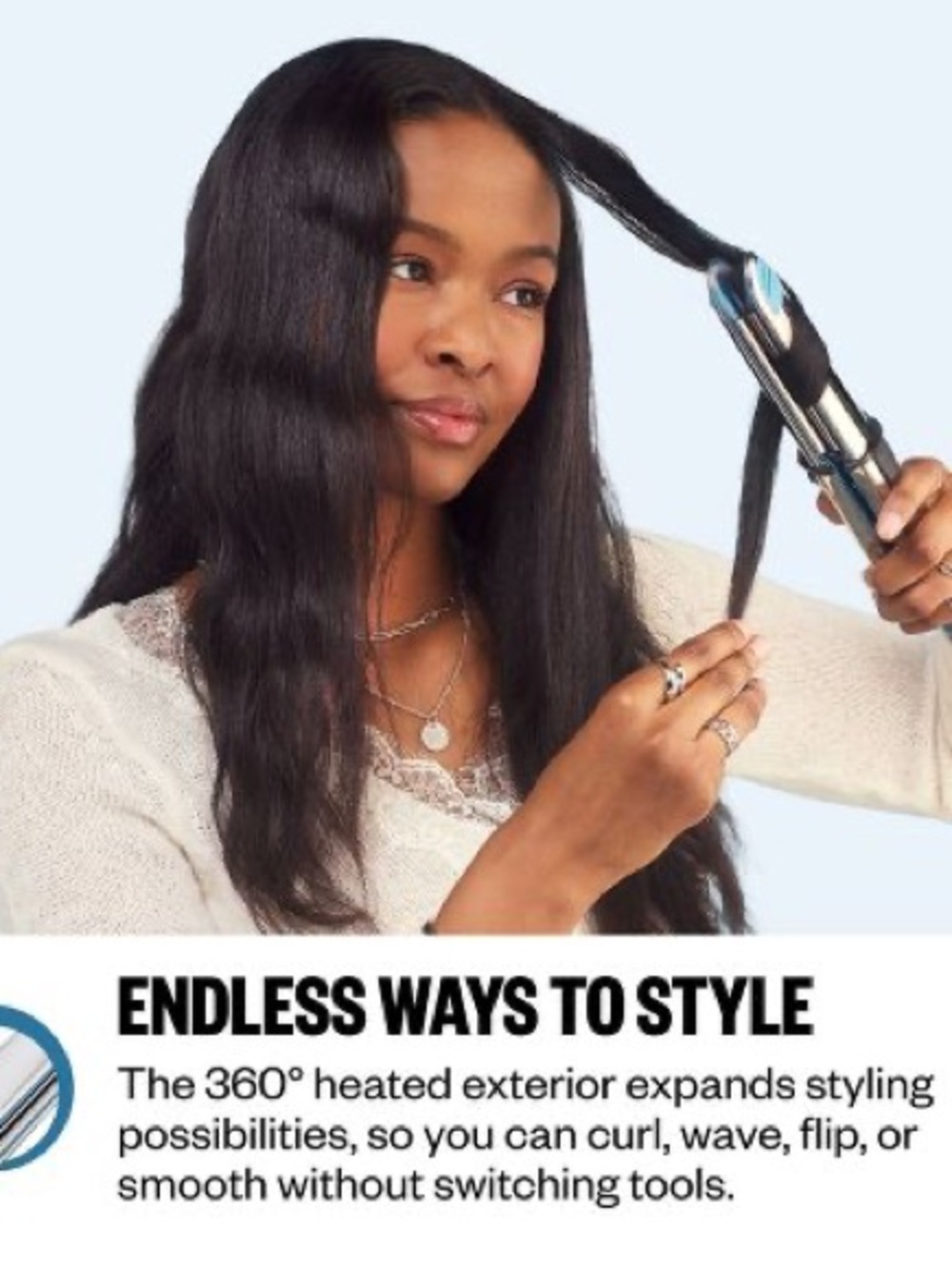 BaBylissPRO Nano Titanium Prima3000 Ionic Straightening Flat Iron - Blue - 1.25" - Picture 5 of 13